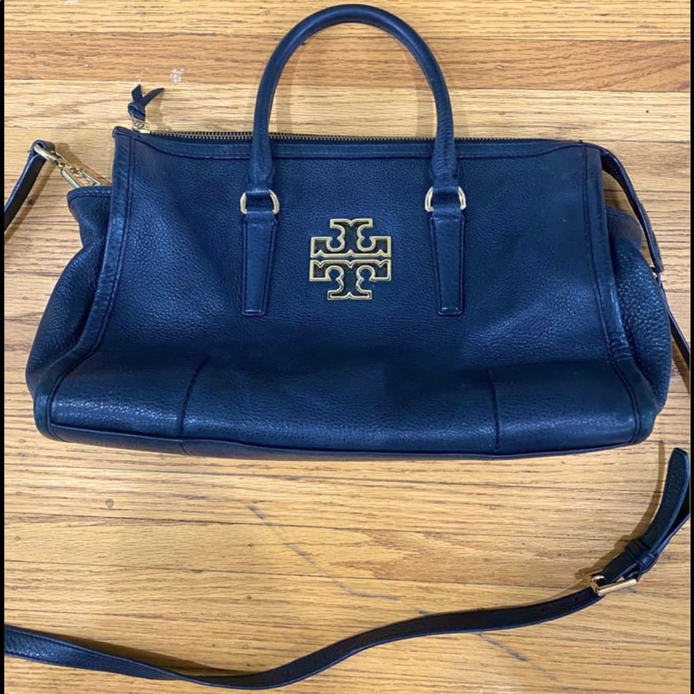 Tory Burch Britten Satchel, navy
